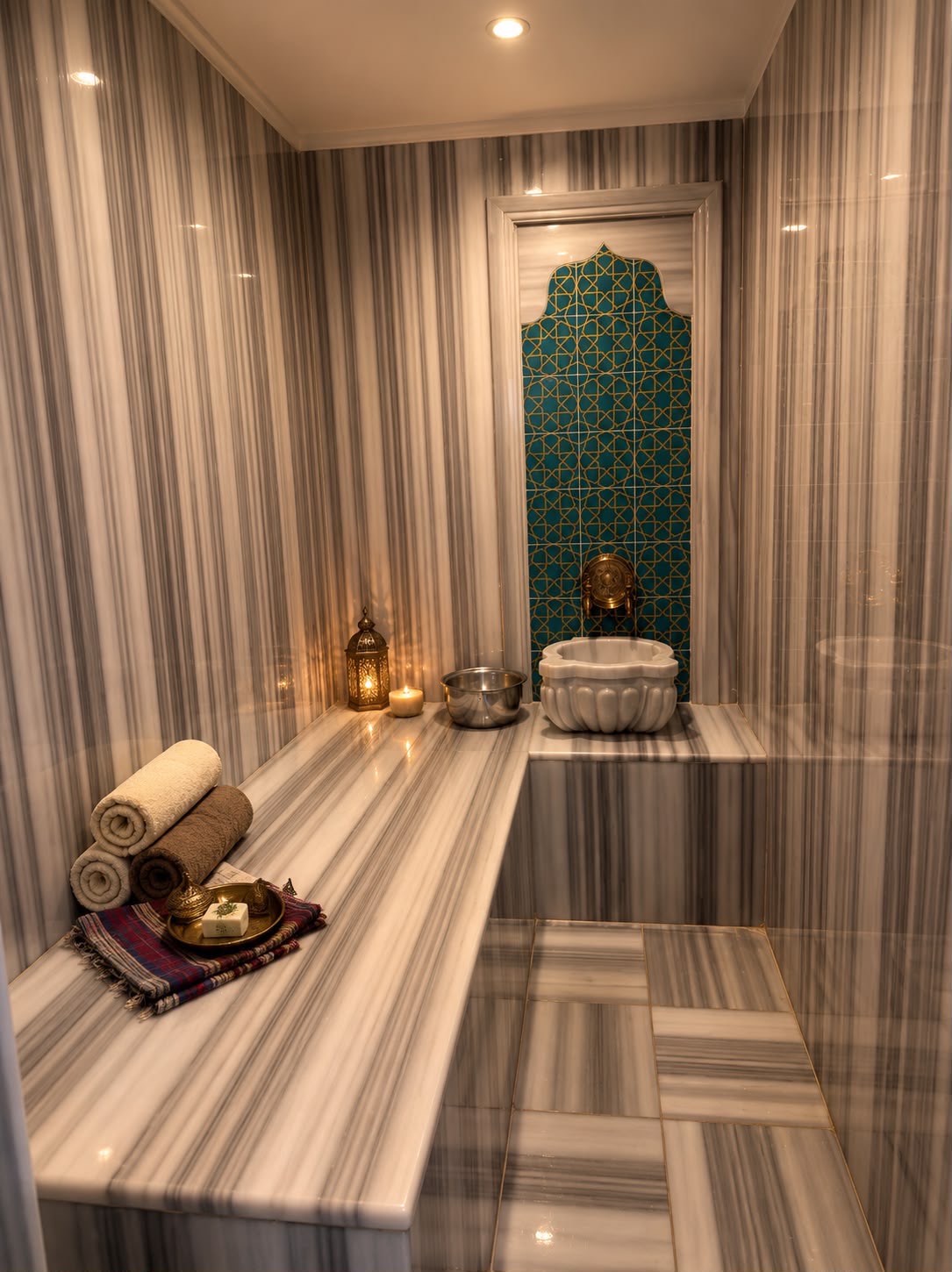 Mermer hamam detayları